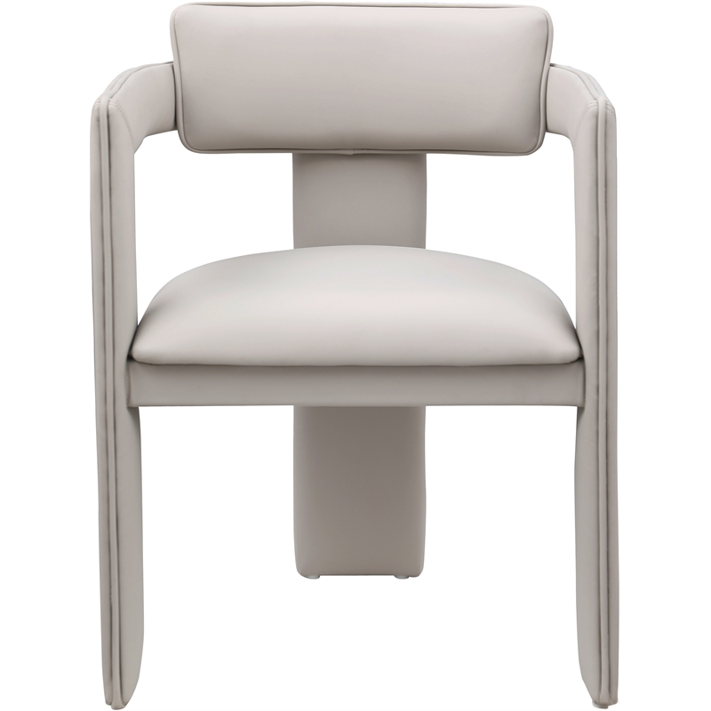 Meridian Furniture Brenda Taupe Vegan Leather Dining Chair (Set of 2)