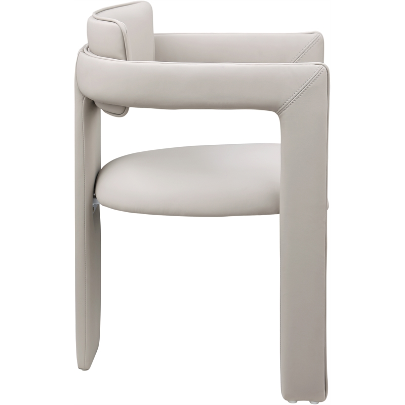 Meridian Furniture Brenda Taupe Vegan Leather Dining Chair (Set of 2)