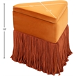 Meridian Furniture Trivoli Cognac Velvet Ottoman/Stool