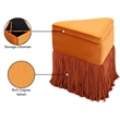 Meridian Furniture Trivoli Cognac Velvet Ottoman/Stool