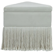 Meridian Furniture Trivoli Cream Velvet Ottoman/Stool