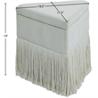 Meridian Furniture Trivoli Cream Velvet Ottoman/Stool