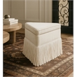 Meridian Furniture Trivoli Cream Velvet Ottoman/Stool