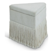 Meridian Furniture Trivoli Cream Velvet Ottoman/Stool