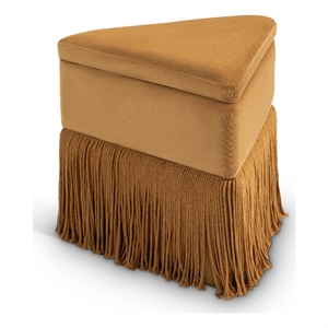 Meridian Furniture Trivoli Saddle Velvet Ottoman/Stool