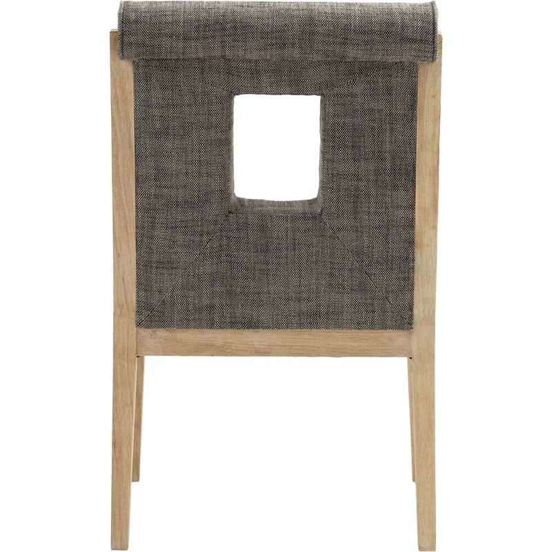Meridian Furniture Gwendolyn Grey Linen Textured Fabric Dining Arm Chair