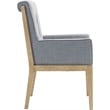 Meridian Furniture Gwendolyn Light Blue Linen Textured Fabric Dining Arm Chair