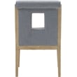Meridian Furniture Gwendolyn Light Blue Linen Textured Fabric Dining Arm Chair