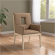 Meridian Furniture Gwendolyn Brown Vegan Leather Dining Arm Chair