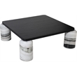 Meridian Furniture Ferrara Panda Genuine Marble and Solid Oak Wood Coffee Table