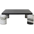 Meridian Furniture Ferrara Panda Genuine Marble and Solid Oak Wood Coffee Table