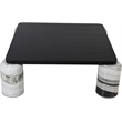 Meridian Furniture Ferrara Panda Genuine Marble and Solid Oak Wood Coffee Table