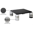 Meridian Furniture Ferrara Panda Genuine Marble and Solid Oak Wood Coffee Table