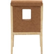 Meridian Furniture Gwendolyn Cognac Vegan Leather Dining Arm Chair