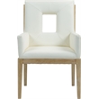 Meridian Furniture Gwendolyn Cream Vegan Leather Dining Arm Chair