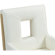 Meridian Furniture Gwendolyn Cream Vegan Leather Dining Arm Chair
