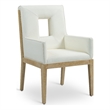 Meridian Furniture Gwendolyn Cream Vegan Leather Dining Arm Chair