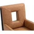 Meridian Furniture Gwendolyn Cognac Vegan Leather Dining Arm Chair