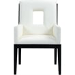 Meridian Furniture Gwendolyn Cream Vegan Leather Dining Arm Chair