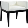 Meridian Furniture Gwendolyn Cream Vegan Leather Dining Arm Chair