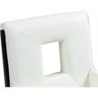 Meridian Furniture Gwendolyn Cream Vegan Leather Dining Arm Chair