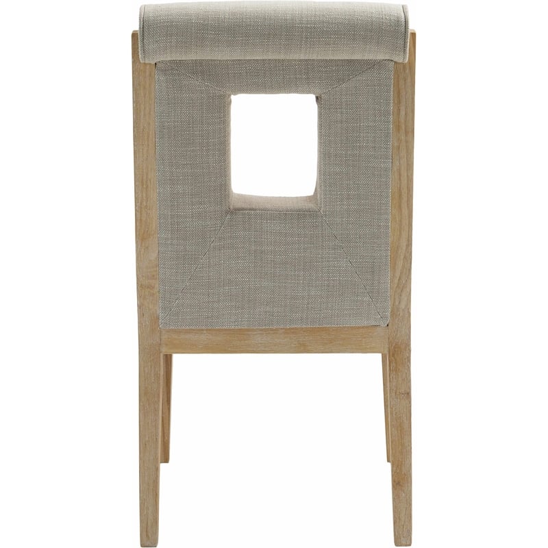 Meridian Furniture Gwendolyn Cream Linen Textured Dining Side Chair (Set of 2)