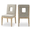 Meridian Furniture Gwendolyn Cream Linen Textured Dining Side Chair (Set of 2)