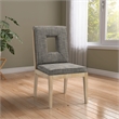 Meridian Furniture Gwendolyn Grey Linen Textured Dining Side Chair (Set of 2)