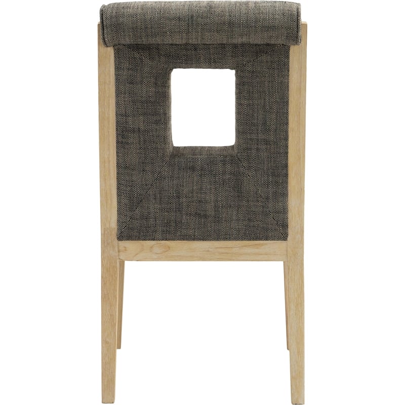 Meridian Furniture Gwendolyn Grey Linen Textured Dining Side Chair (Set of 2)