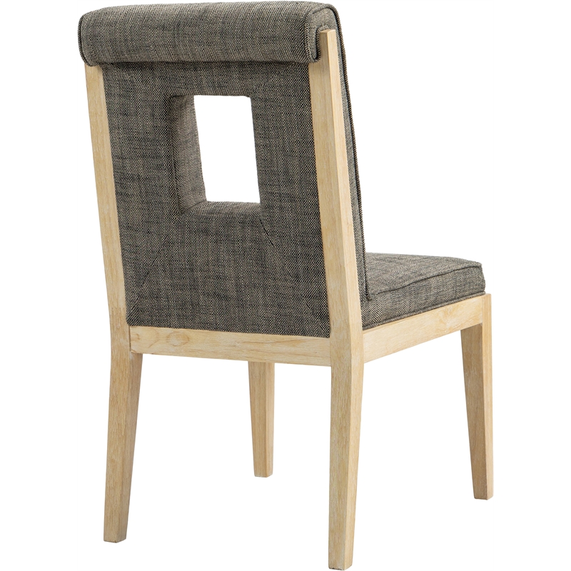 Meridian Furniture Gwendolyn Grey Linen Textured Dining Side Chair (Set of 2)