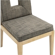 Meridian Furniture Gwendolyn Grey Linen Textured Dining Side Chair (Set of 2)