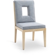 Meridian Furniture Gwendolyn Blue Linen Textured Dining Side Chair (Set of 2)