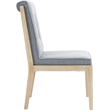 Meridian Furniture Gwendolyn Blue Linen Textured Dining Side Chair (Set of 2)