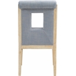 Meridian Furniture Gwendolyn Blue Linen Textured Dining Side Chair (Set of 2)