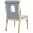 Meridian Furniture Gwendolyn Blue Linen Textured Dining Side Chair (Set of 2)