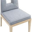 Meridian Furniture Gwendolyn Blue Linen Textured Dining Side Chair (Set of 2)