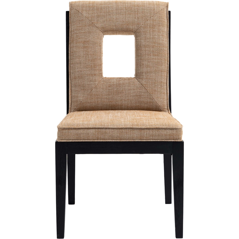 Meridian Furniture Gwendolyn Cognac Linen Textured Dining Side Chair (Set of 2)