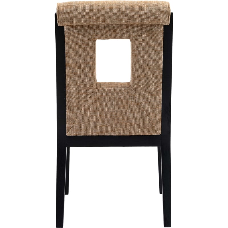 Meridian Furniture Gwendolyn Cognac Linen Textured Dining Side Chair (Set of 2)