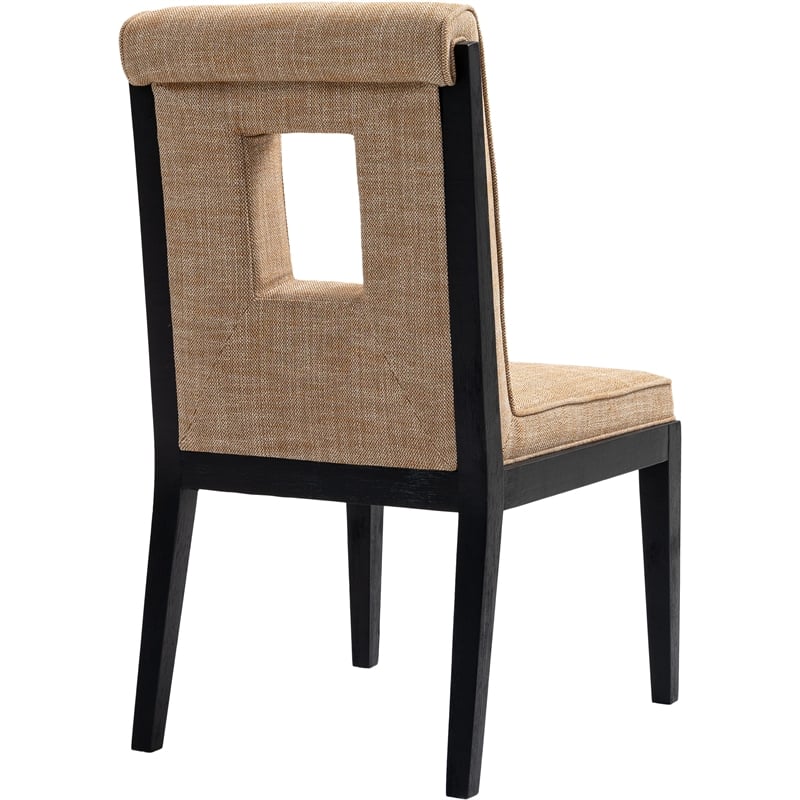 Meridian Furniture Gwendolyn Cognac Linen Textured Dining Side Chair (Set of 2)