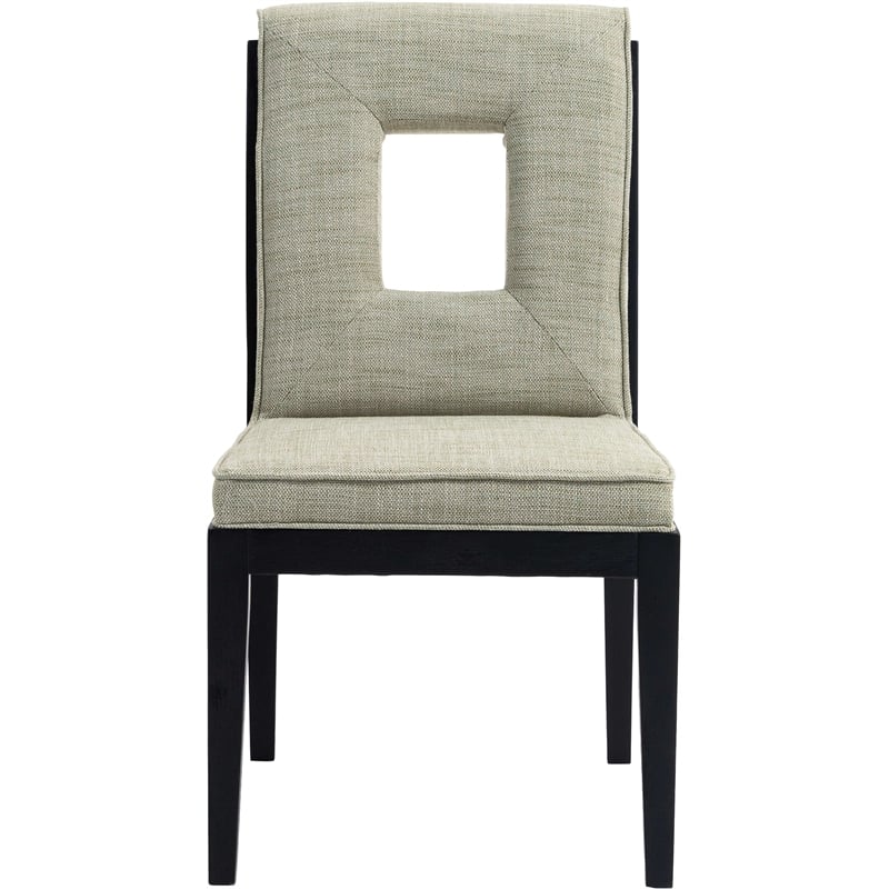 Meridian Furniture Gwendolyn Green Linen Textured Dining Side Chair (Set of 2)