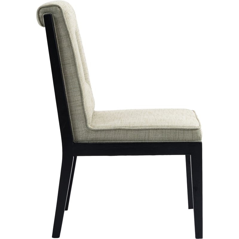 Meridian Furniture Gwendolyn Green Linen Textured Dining Side Chair (Set of 2)