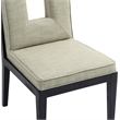 Meridian Furniture Gwendolyn Green Linen Textured Dining Side Chair (Set of 2)