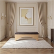 Meridian Furniture Lawson Brown Velour Fur Fabric Bench