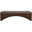 Meridian Furniture Lawson Brown Velour Fur Fabric Bench