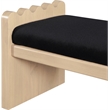 Meridian Furniture Sonia Black Velour Fur Fabric Bench