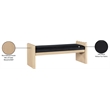 Meridian Furniture Sonia Black Velour Fur Fabric Bench