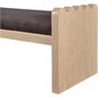 Meridian Furniture Sonia Brown Velour Fur Fabric Bench