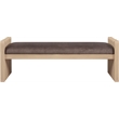 Meridian Furniture Sonia Brown Velour Fur Fabric Bench