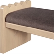 Meridian Furniture Sonia Brown Velour Fur Fabric Bench