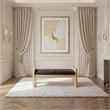 Meridian Furniture Sonia Brown Velour Fur Fabric Bench